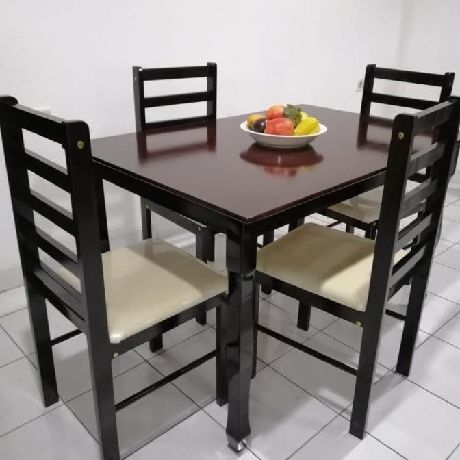 Meja Makan Minimalis Kayu Mahoni Dekstory