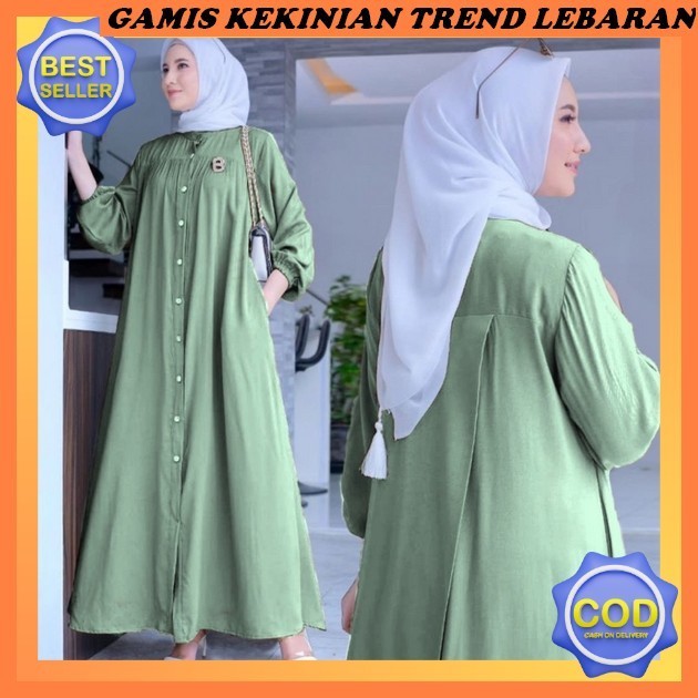 Sapphire Signature By Salvina Hijab Dress Cantik Yang Elegan Mewah, Gamis Bermotif Kombinasi Cerutty