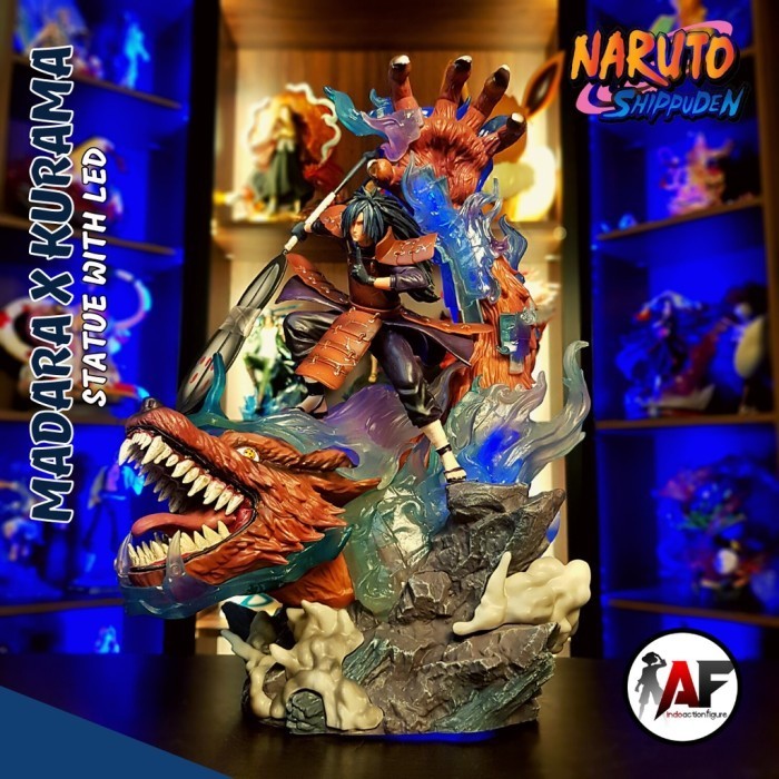 Statue Naruto Uchiha Madara X Kurama Kyuubi Susanoo Led