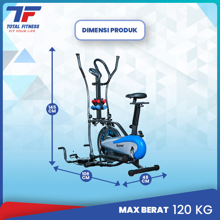 Total Fitness Alat Fitness Elliptical Crosstrainer Bike Orbitrack