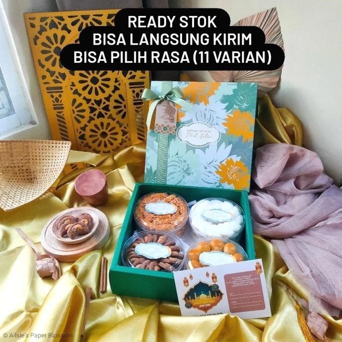 

GT Parsel Lebaran Premium Kue Kering - Hampers Idul Fitri Ramadan - 2 Toples, Turqoise Floral