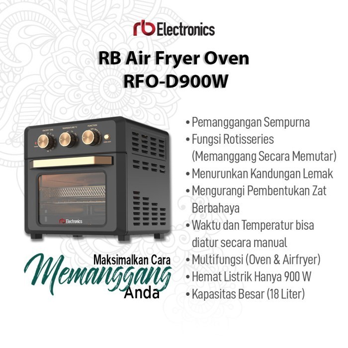 OvenRb Air Fryer Oven Multi Fungsi Rfo-M900W