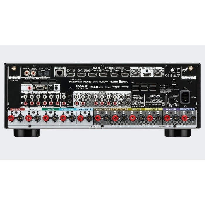 Denon Avc-X3800H Avcx3800H Av Receiver 9.4 Ch Dolby Atmos 4K 8K