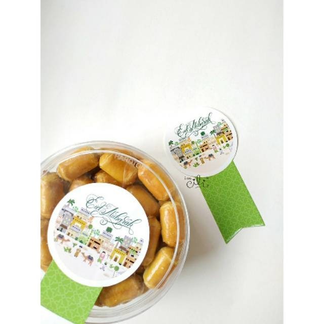 

(Sif022+Sif028)Stiker Toples Kue Kering Tema Lebaran Lucu Iamcili [Isi 25 Stiker]