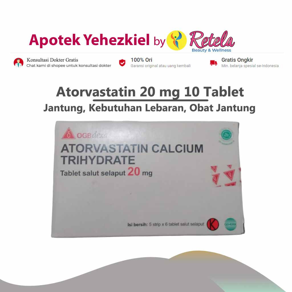 ATORVASTATIN 20MG 1 STRIP 10 TABLET DEXA