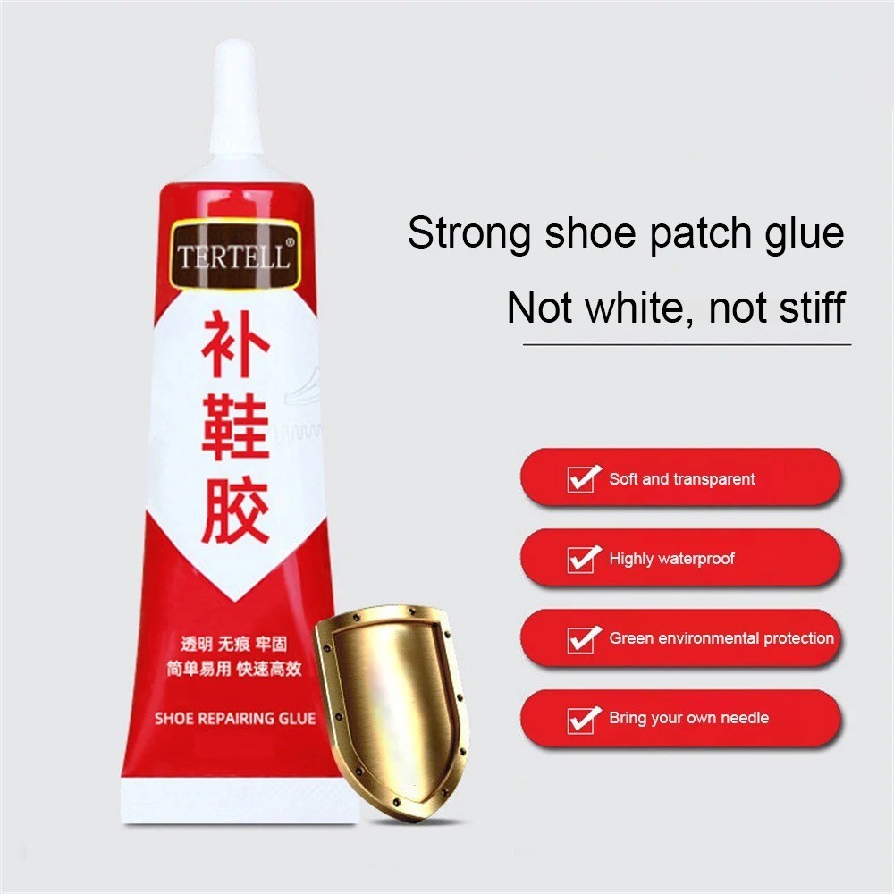 

R3S Tertell Lem Sepatu Waterproof Quick Dry Shoe Glue Universal 30g - T-30g - White R3WS