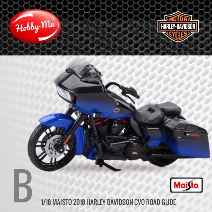 Miniatur Motor Harley Davidson Cvo Road Glide 2018 - Maisto -1:18