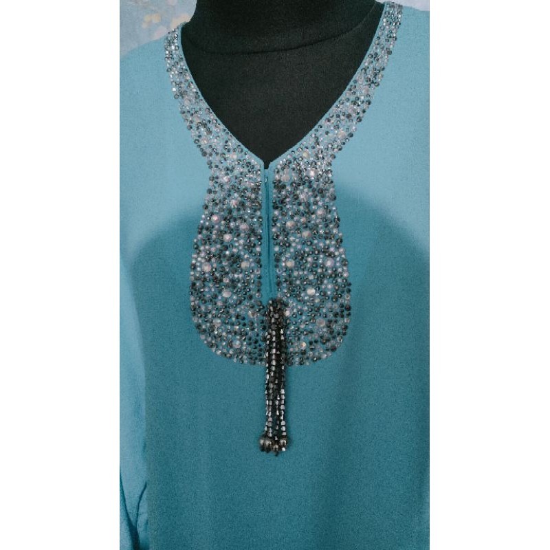 Dress hikmat & kerudung segiempat