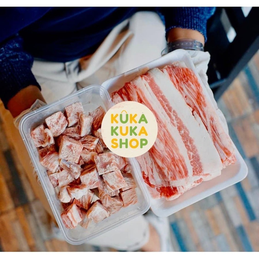 

Bundling Wagyu Saikoro Cubes 500Gr + Us Shortplate 500Gr -Gratisongkir