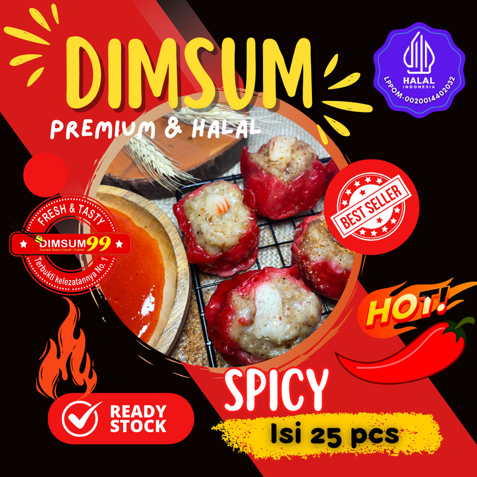 

Terlaris Dimsum Ayam Spicy Frozen Premium & Halal Isi 25 Pcs Gratis Saus Merah & Lada Hitam