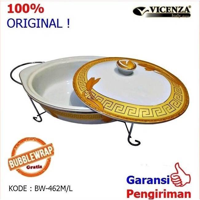 Prasmanan Wadah Saji Food Warmer Keramik Porseilen Vicenza Bw462 (462)