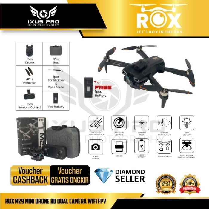 ROX M29 Mini Drone HD Dual Camera WiFi FPV