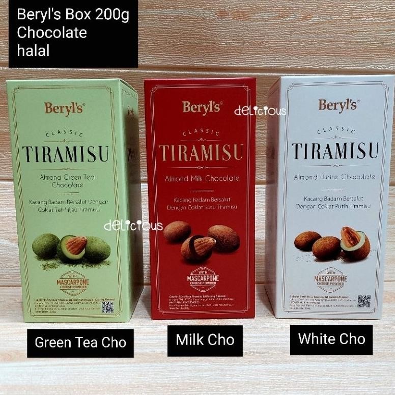 

READYYY KIRIM >> BERYLS ALMOND TIRAMISU CHOCOLATE 200G BOX COKLAT HALAL MALAYSIA PREMIUM COKELAT