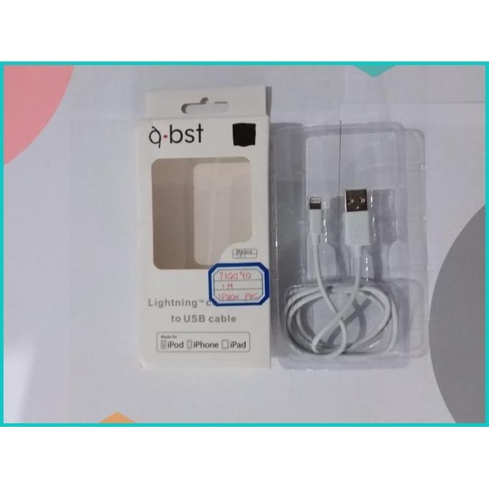 710040 CABLE LIGHTNING CONECTOR TO USB AM 1M BOX [IPHONE5 PVC] 19F3B20
