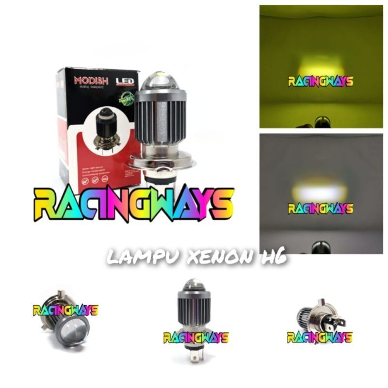 Lampu Depan Led Xenon H6 4567 Ac Dc 2 In1 White Yellow