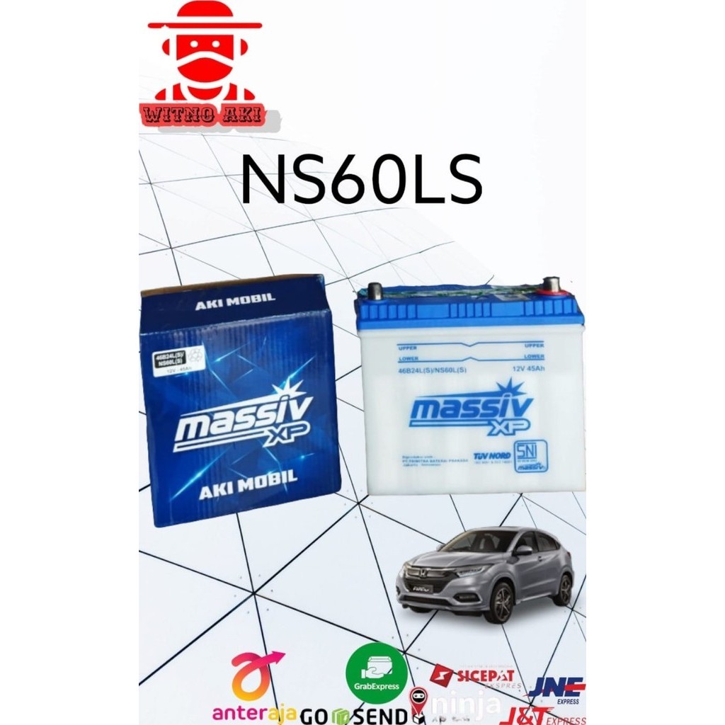 Aki Mobil Honda Hrv, Crv,Accord Ns60Ls Massiv Xp Accu Basah