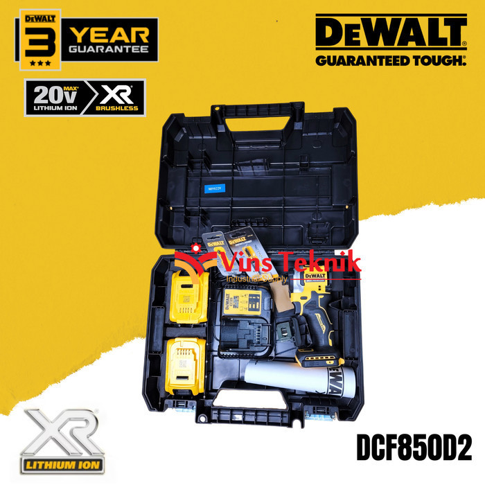 Brushless Impact Screw Driver Bor Obeng Cordless Dcf850 Dewalt Dcf 850