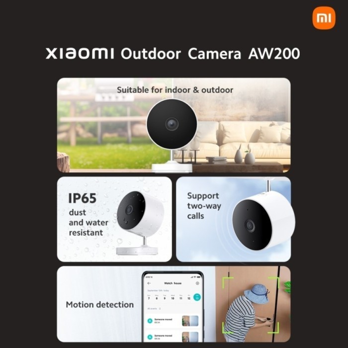 Xiaomi Mi Smart Ip Camera Aw200 Wifi Cctv Outdoor Ip65 1080P 120