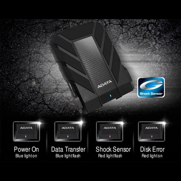 Hard Disk Eksternal Hdd Adata Hd 710 Pro 2Tb Usb3.1 Black Grnsi 2Tahun