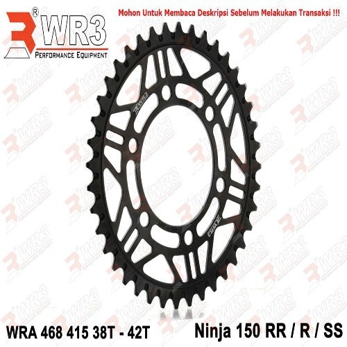Gear Racing Belakang Wr3 Wra 468-415 Ninja 150 Rr / R / Ss 38T-42T