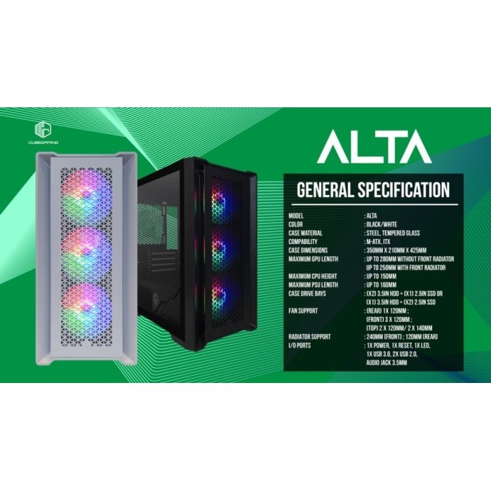 Cube Gaming Alta White