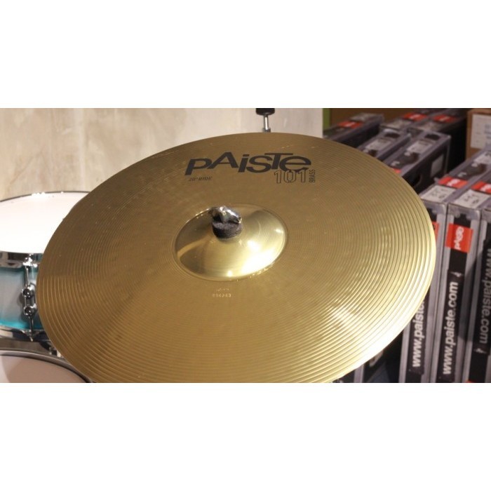 Paiste 101 Brass Universal Cymbal Drum Set Hi-Hat 14 Crash 16 Ride 20