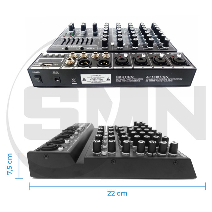 Mixer Recording Tech Elegant 6 Channel Podcast Recording Termurah Terlaris Promo