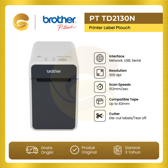 Brother Printer Label Td 2130N Desktop Network Thermal Td2130 N