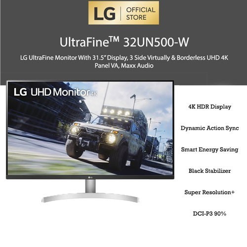 Lg Ultrafine 32Un500-W 31.5" Uhd 4K Va Monitor Amd Freesync