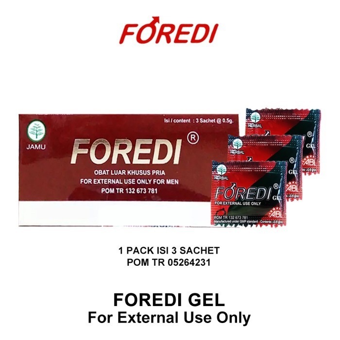 FOREDI GEL ORIGINAL 3 SACHET RESMI PT. ABE (BPOM)