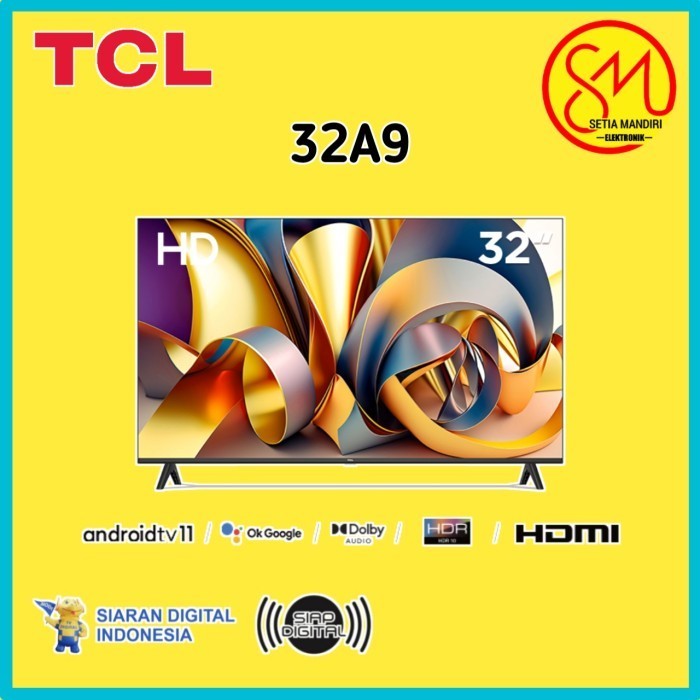 [2023] Tcl 32A9 Android Smart Tv Metallic Bezelles 32 Inch