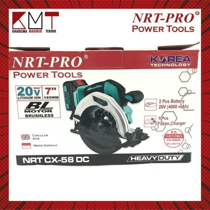 TERMURAH - MESIN CIRCULAR SAW CORDLESS CX-58 DC - MEREK NRT-PRO