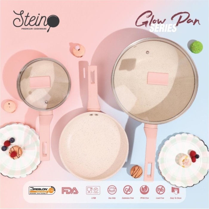 Stein Cookware Glow Pan Wok 26 Cm Frypan 22 Cm Saucepan 16 Cm Marble Termurah Terlaris Promo