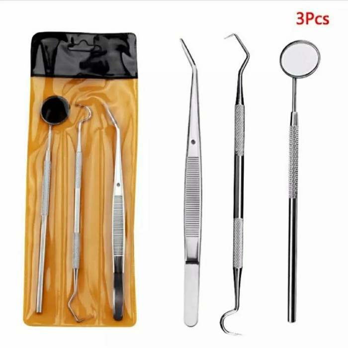 DENTAL INSTRUMENT SET 3 PCS/ ALAT DOKTER GIGI / PERALATAN DOKTER GIGI