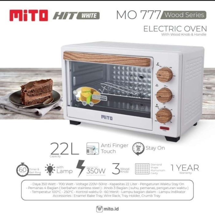 Oven Listrik Mito Mo777 / Oven Mito 22Liter Low Watt Oven Mito Mo 777 Termurah Terlaris Promo