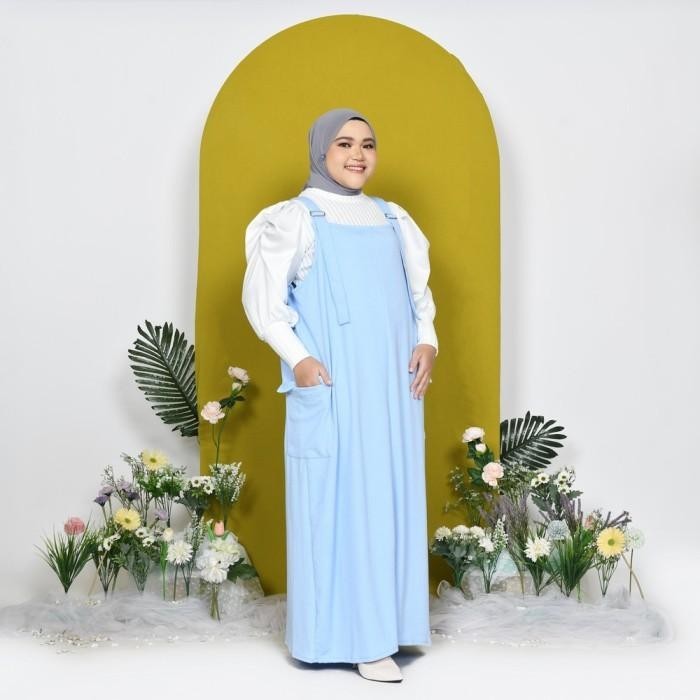 Mybamus Dania Overall Cargo Dress Jumbo Sky Blue R59S4 M18556 (XXL) Best Seller