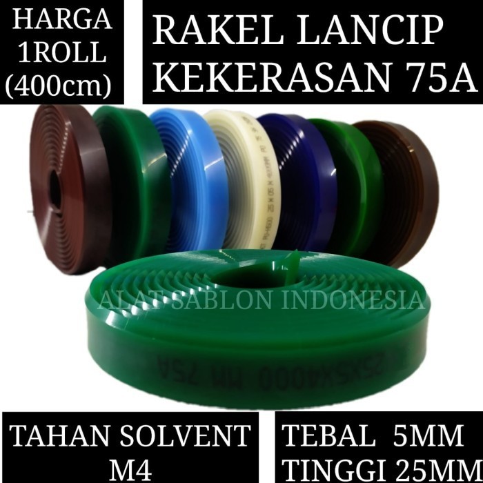 

Karet Rakel Sablon Tahan Solvent Lancip Kotak Kecil 5Mm 1Roll