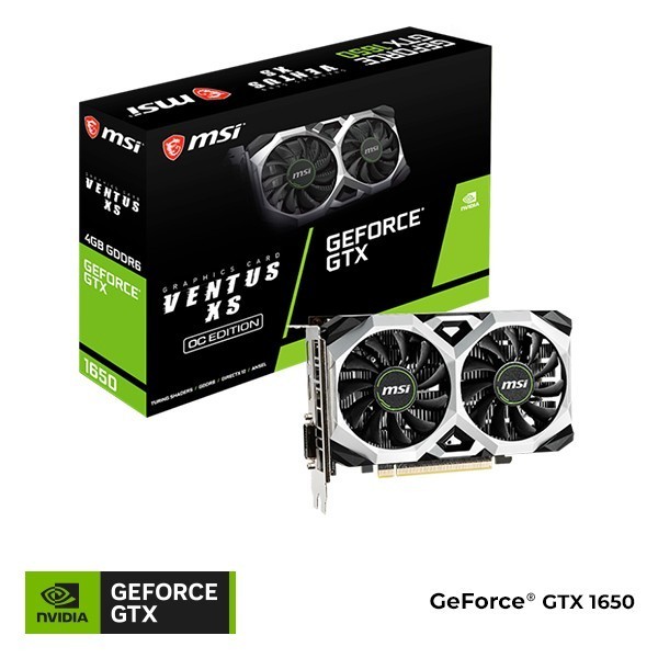 Vga Card Msi Geforce Gtx 1650 D6 Ventus Xs Ocv1 - 4Gb Gddr6 Termurah Terlaris Promo