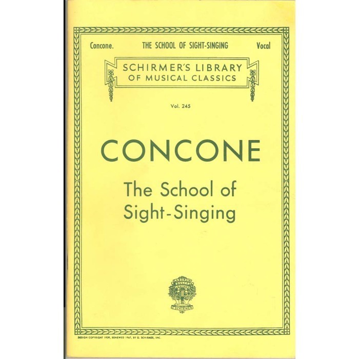 

Concone Vol. 245, The School Of Sight-Singing