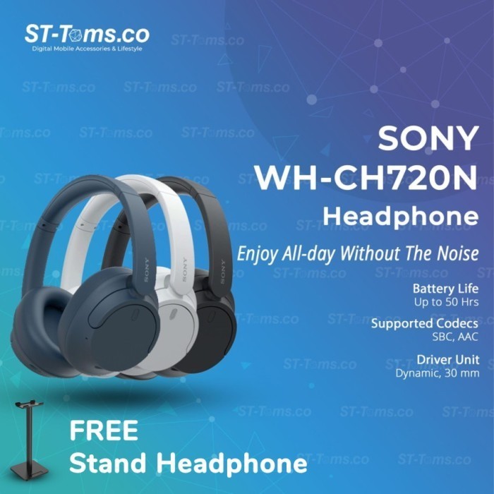 Sony Wh-Ch720N / Wh Ch720N / Wh Ch720 N Noise-Canceling Headphone