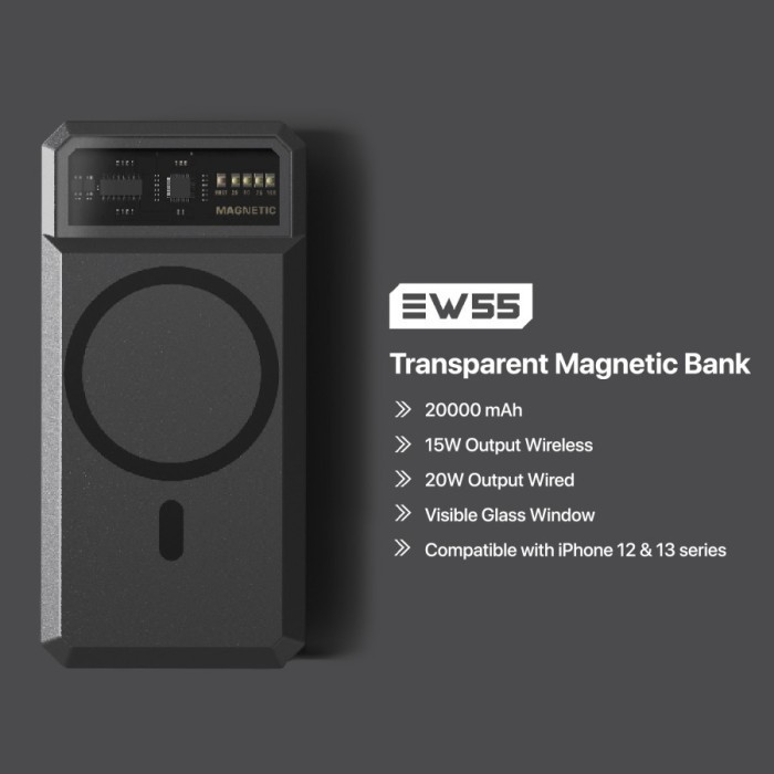 Kiip Wireless Powerbank Magnetic Fast Charging 20W Tc Pd 20000Mah Ew55