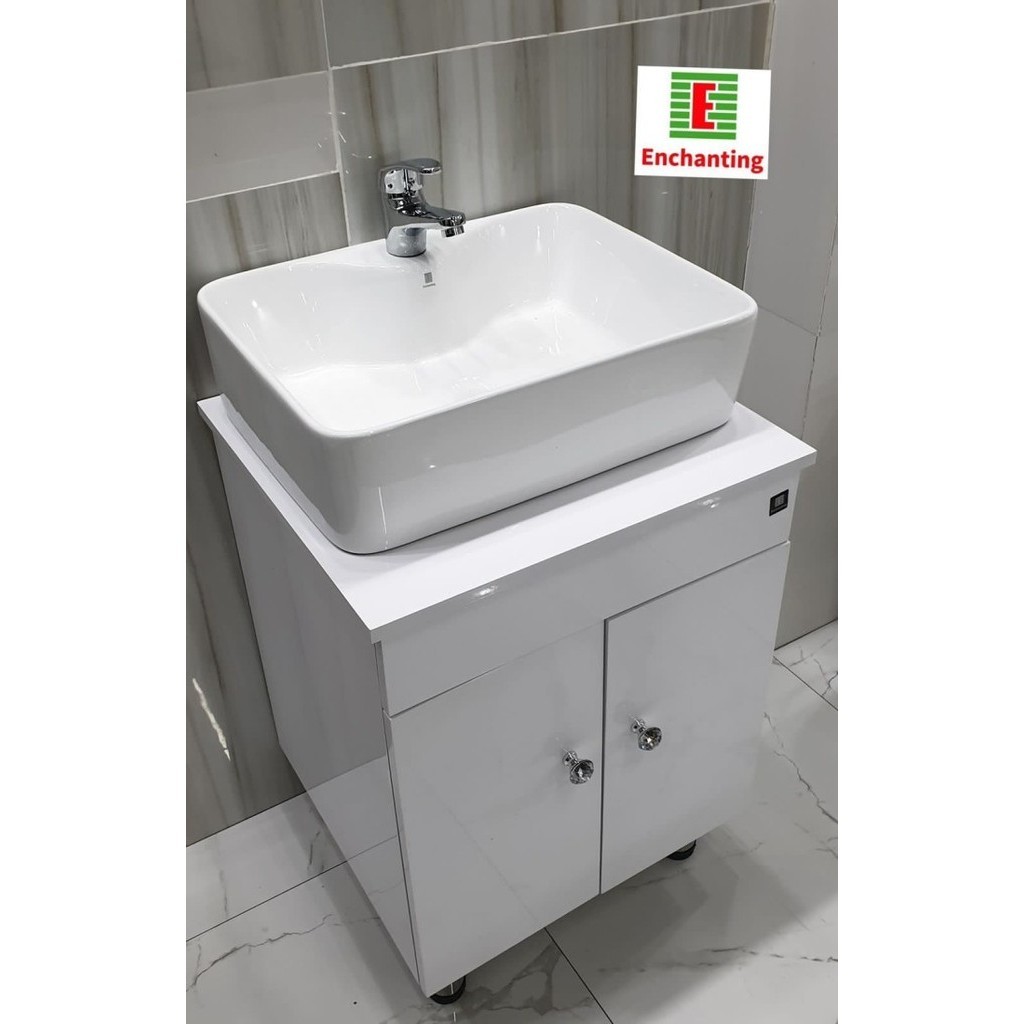 Wastafel Kabinet Set Modern Minimalis Putih Europe Enchanting N802Set