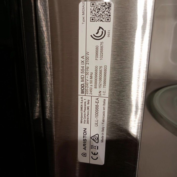 Ariston Built-In Microwave Combi Md554Ixa