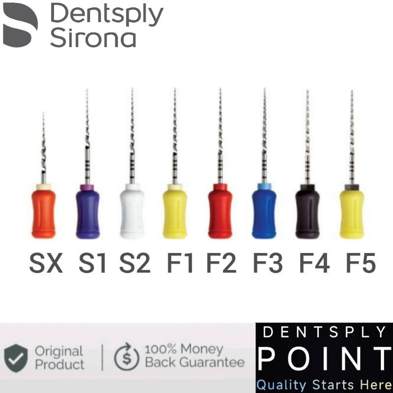ORIGINAL Denstply Protaper Universal Hand Use F1 F2 F3 F4 F5 SX S1 S2 Refill Protaper File Satuan