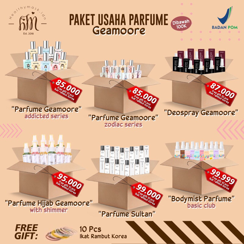 [BEST DEAL] (TERMURAH) PAKET USAHA PARFUME GEAMOORE (DIBAWAH 100K)