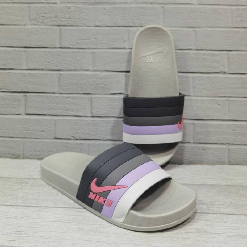 [BEST DEAL] Sandal Nike Slip On Wanita Import Grey Pink 100% Grade Original Made In Vietnam Ready
