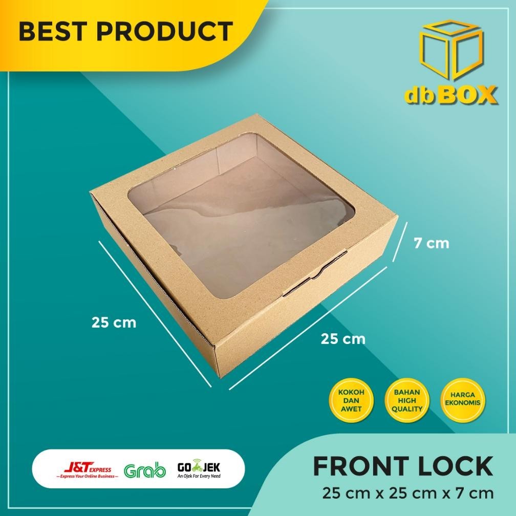 

NEW (10Pcs) BOX MIKA 25x25x7 cm kardus die cut, untuk kue hampers gift box MIKA MIKA TERLARIS
