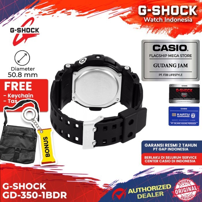 G-Shock Gshock Gd-350-1Bdr Gd-350-1B Gd-350 Gd350 Gd 350 Termurah Terlaris Promo