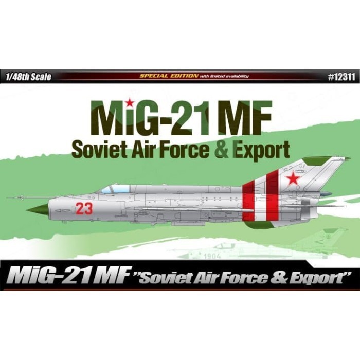 Mainan Academy Mig-21 Mf "Soviet Air Force & Export" Le: 12311 1/48