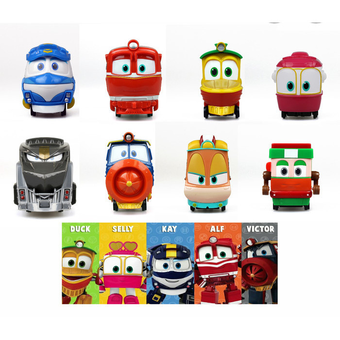 Robot Trains Diecast Set 8Pc Mainan Anak Original